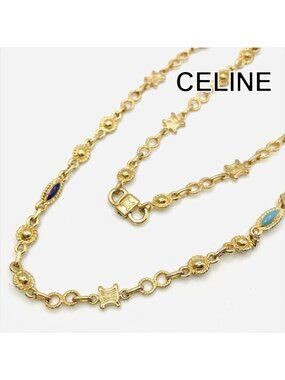Celine Triomphe hmm Necklace LadyAccessories Gold